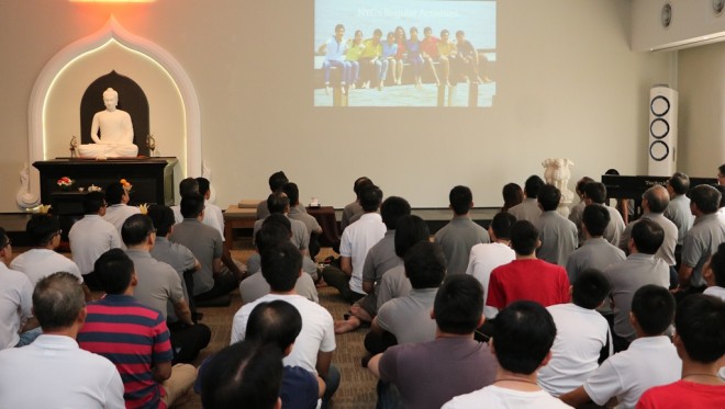 The congregation watched a video presentation on Youth Centre activities.