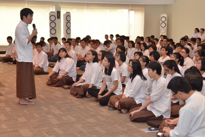 Bro. Tan recollecting the leadership qualities of the late Ven. Dr. K. Sri Dhammananda.