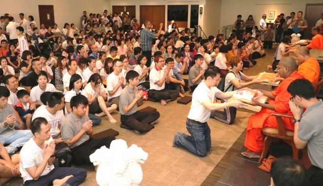 A record number of devotees took part in this year's ‘Sangha Day’ celebrations.