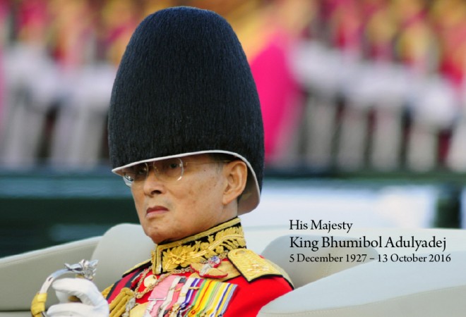 King Bhumibol Adulyadej, 1927 - 2016.