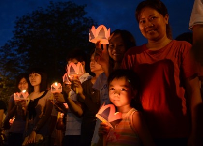 Candle-light Procession on Wesak – “May the light of wisdom, dispelling all darkness, shine upon you and I.”