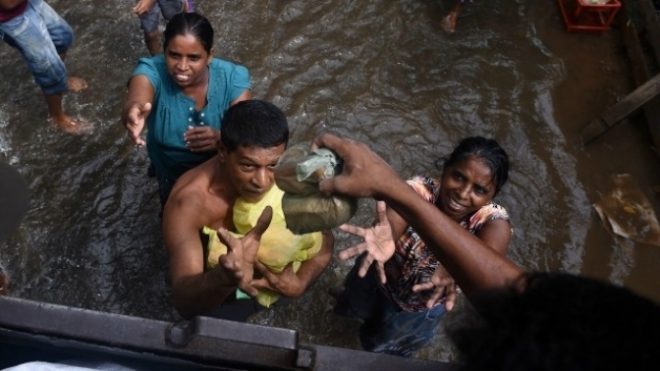 Food and water shortages are widespread in areas affected by floods.