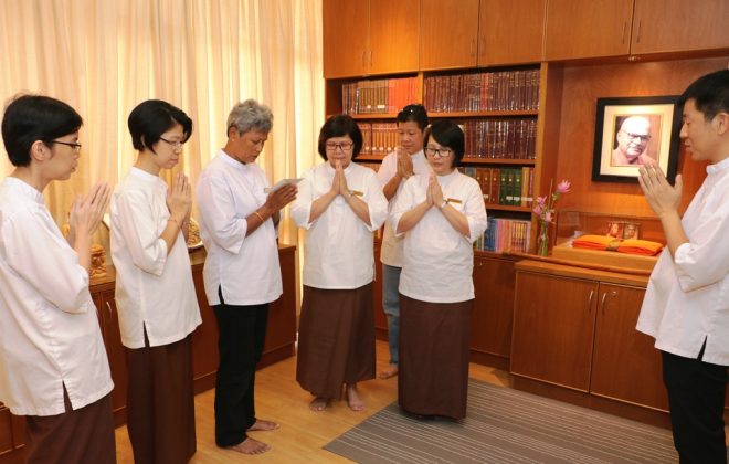 Bro. Tan leading a prayer for all casualties and victims of the recent tragedy in Sri Lanka.