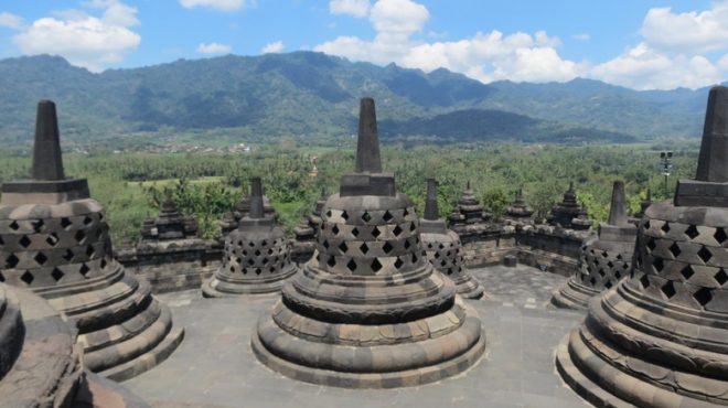 Borobudur Stupa located in Magelang, Central Java.